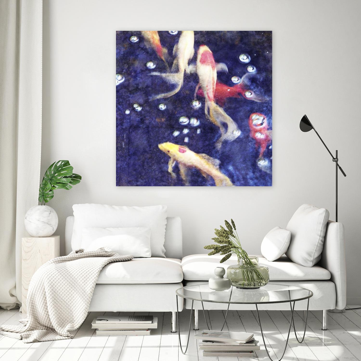 Koi 2 by Thea Schrack on GIANT ART - pink animals