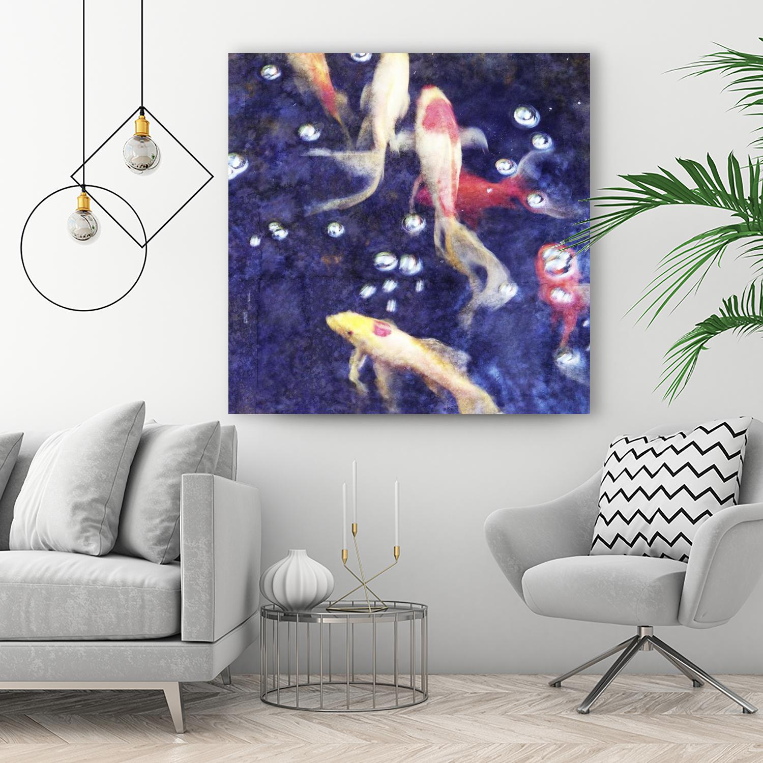 Koi 2 by Thea Schrack on GIANT ART - pink animals