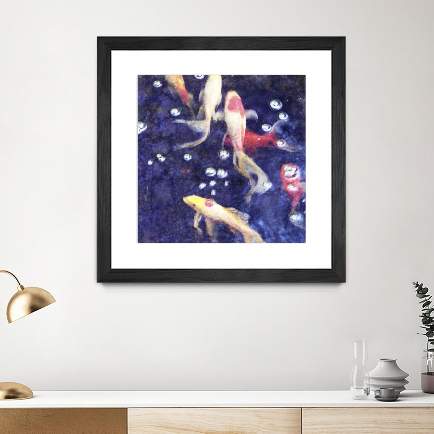 Koi 2 by Thea Schrack on GIANT ART - pink animals