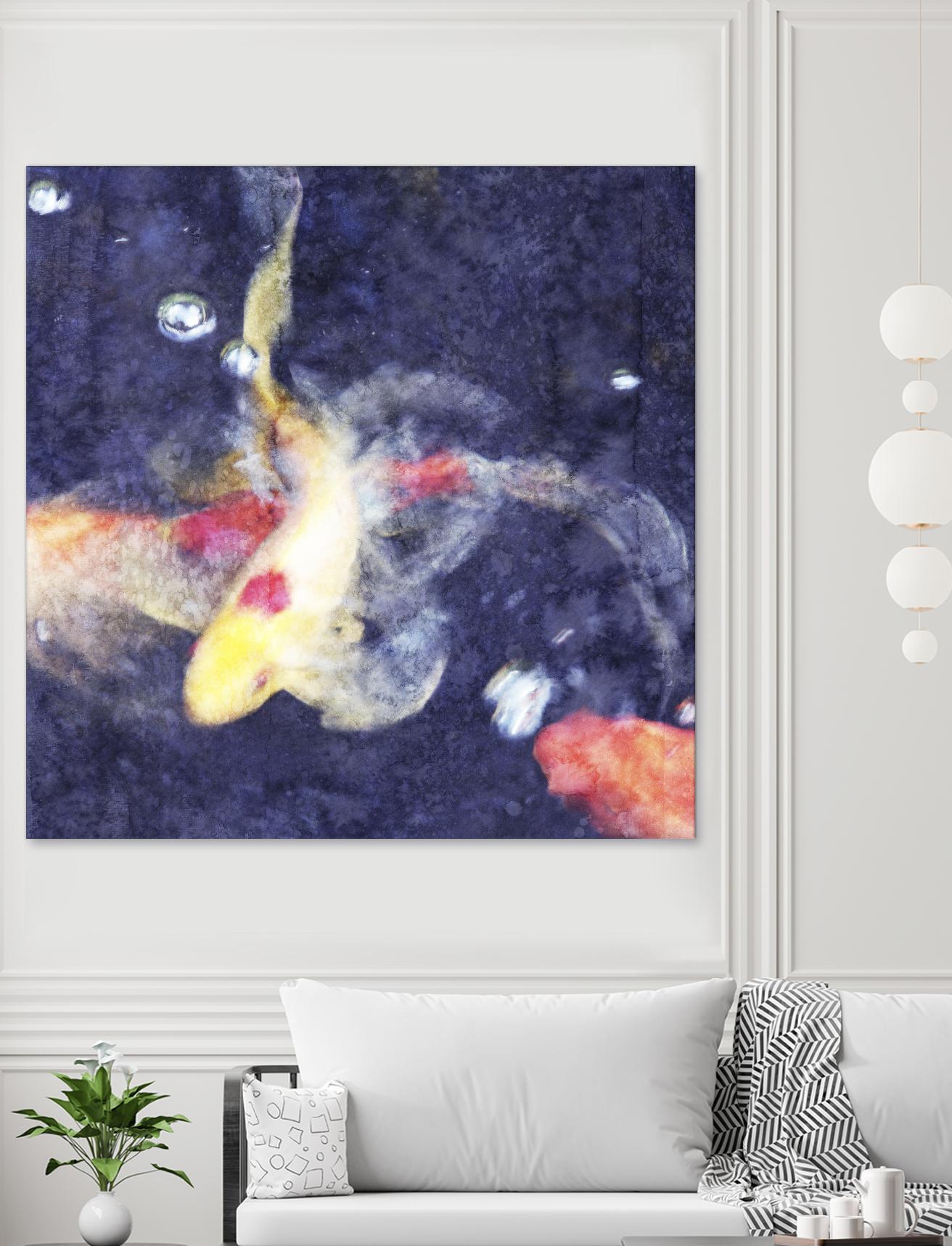 Koi 3 by Thea Schrack on GIANT ART - pink animals