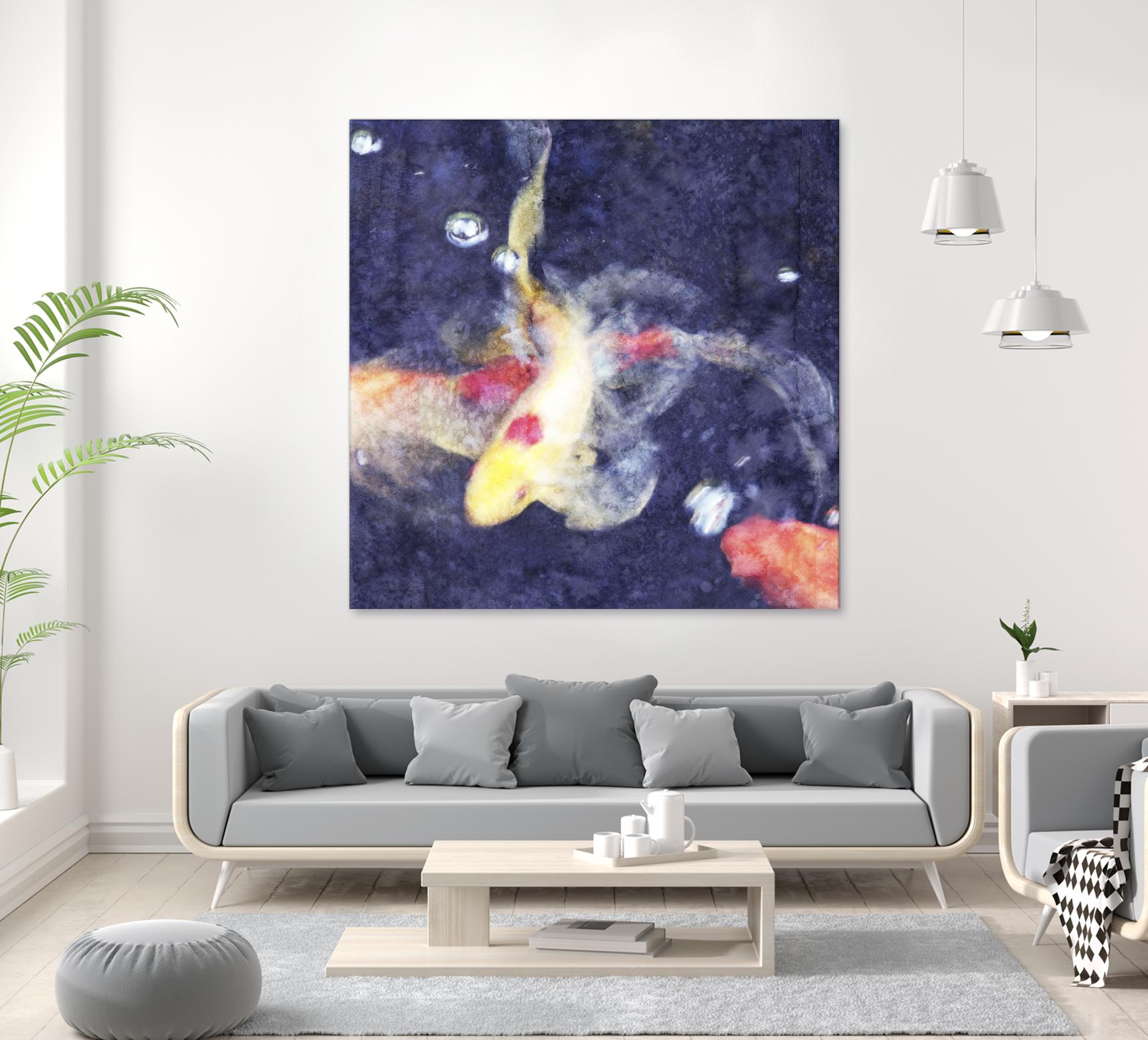 Koi 3 by Thea Schrack on GIANT ART - pink animals