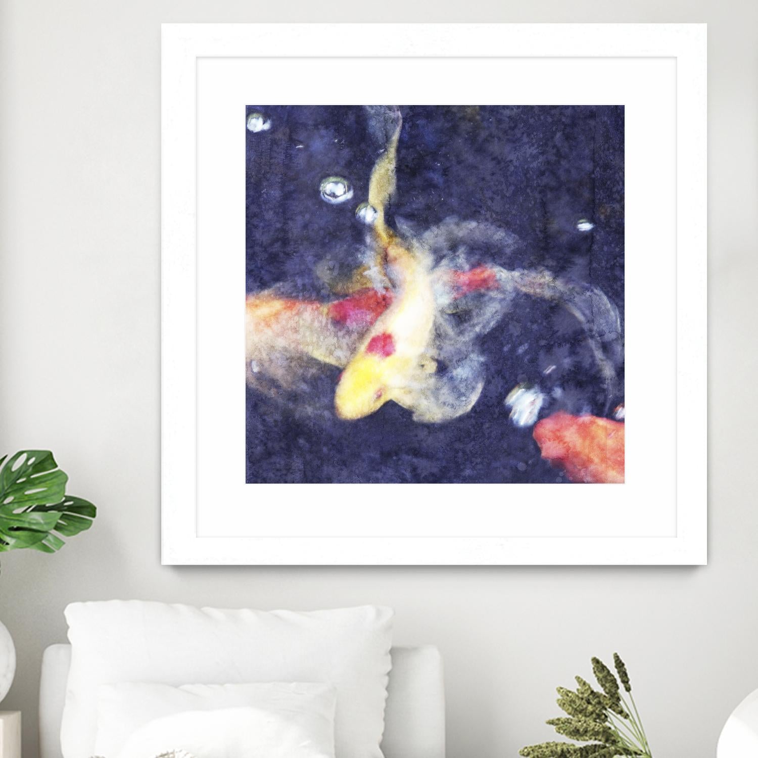 Koi 3 by Thea Schrack on GIANT ART - pink animals