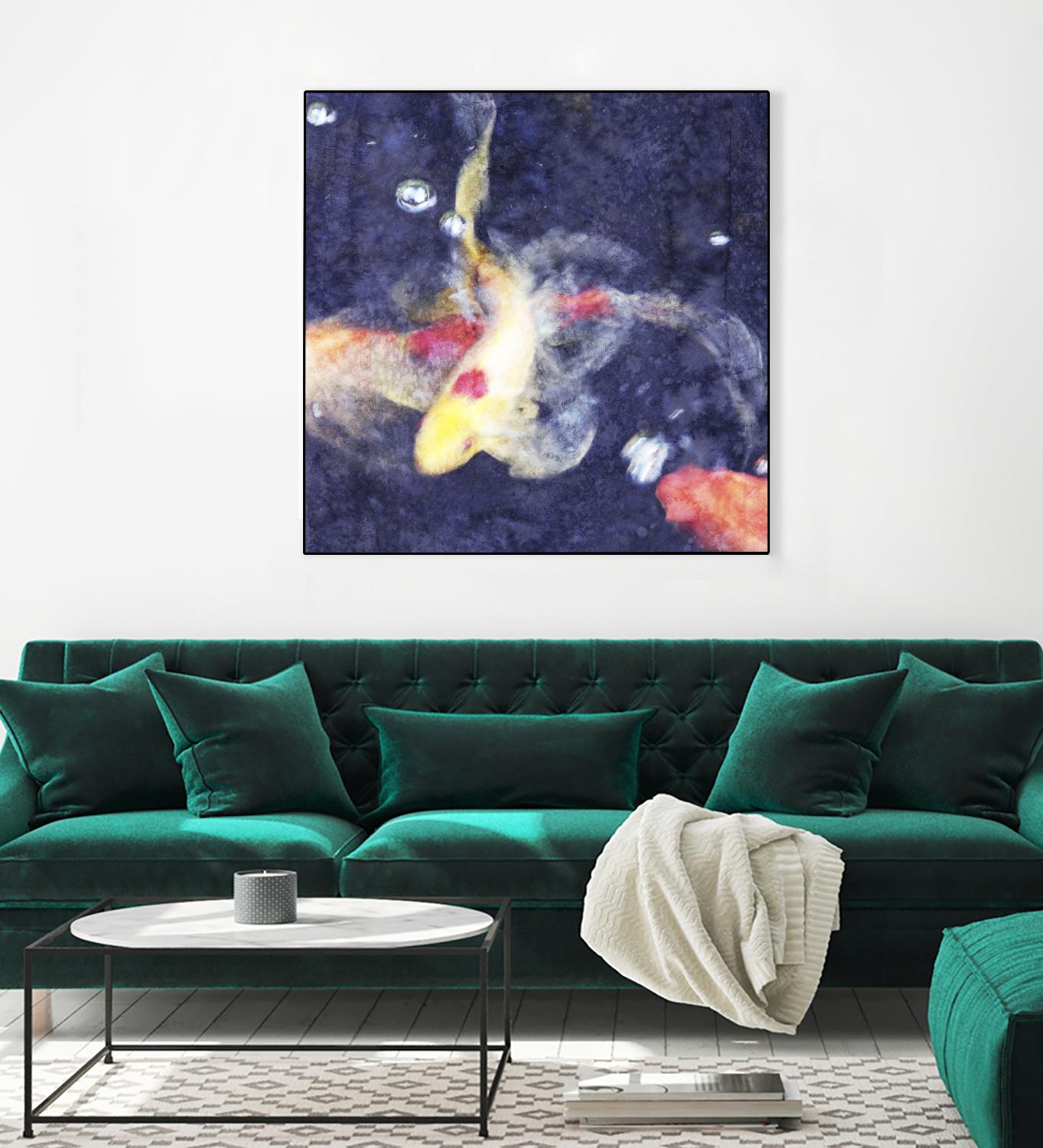 Koi 3 by Thea Schrack on GIANT ART - pink animals