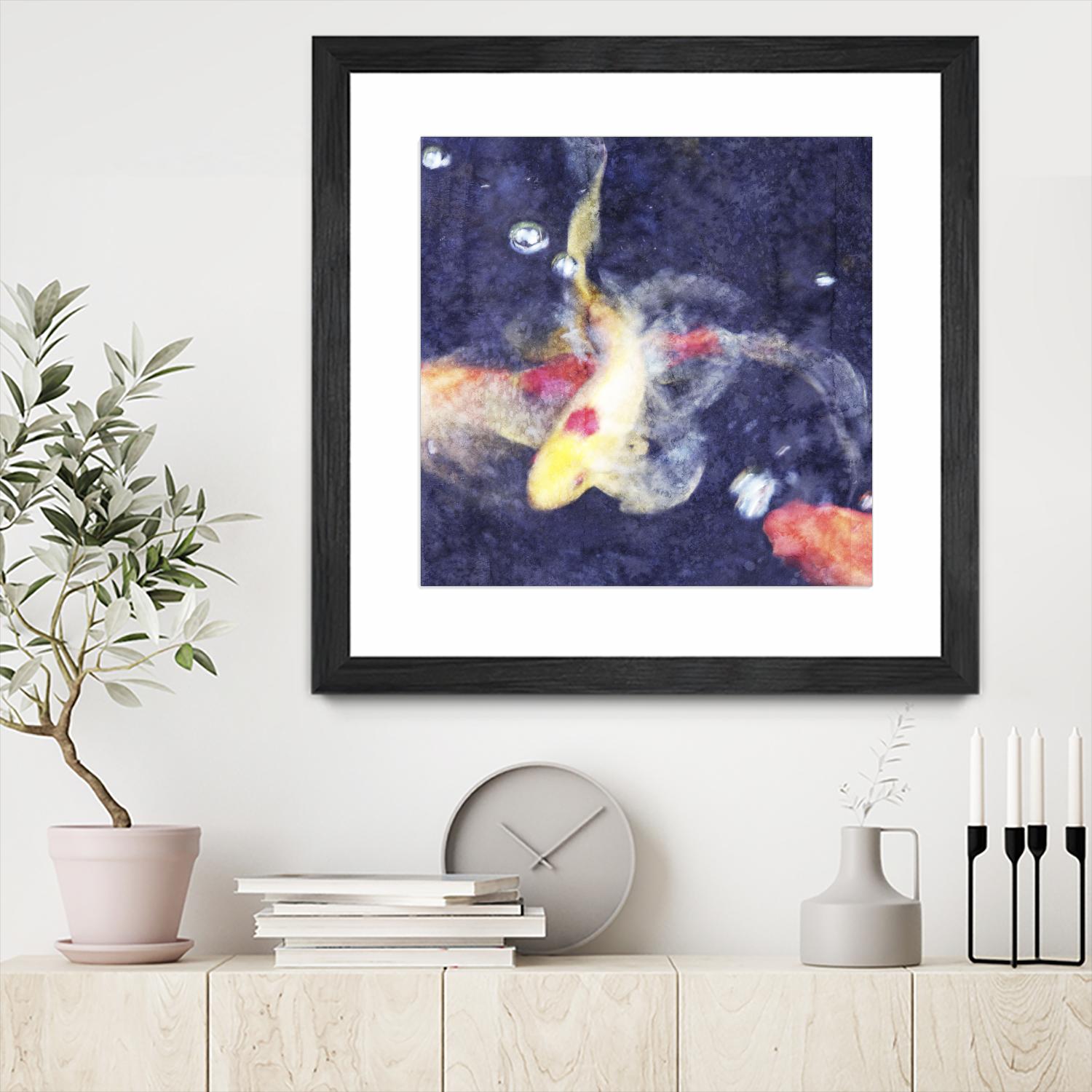 Koi 3 by Thea Schrack on GIANT ART - pink animals