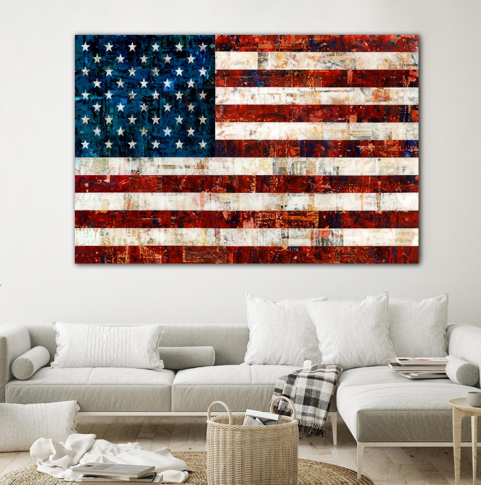 American Flag by Stella Bradley on GIANT ART - red flags