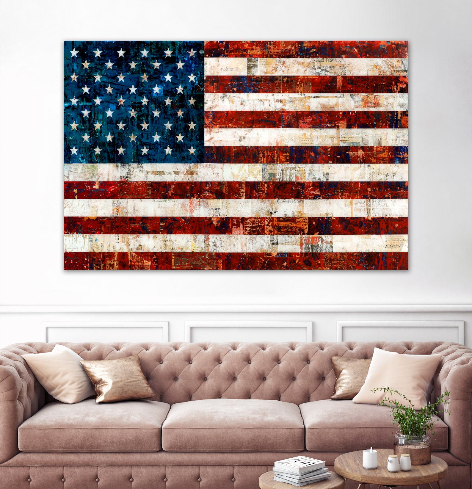 American Flag by Stella Bradley on GIANT ART - red flags