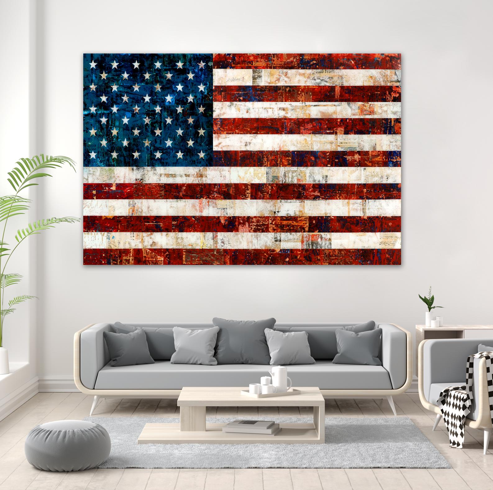 American Flag by Stella Bradley on GIANT ART - red flags