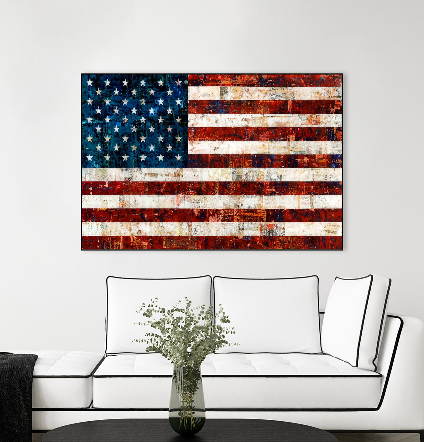 American Flag by Stella Bradley on GIANT ART - red flags