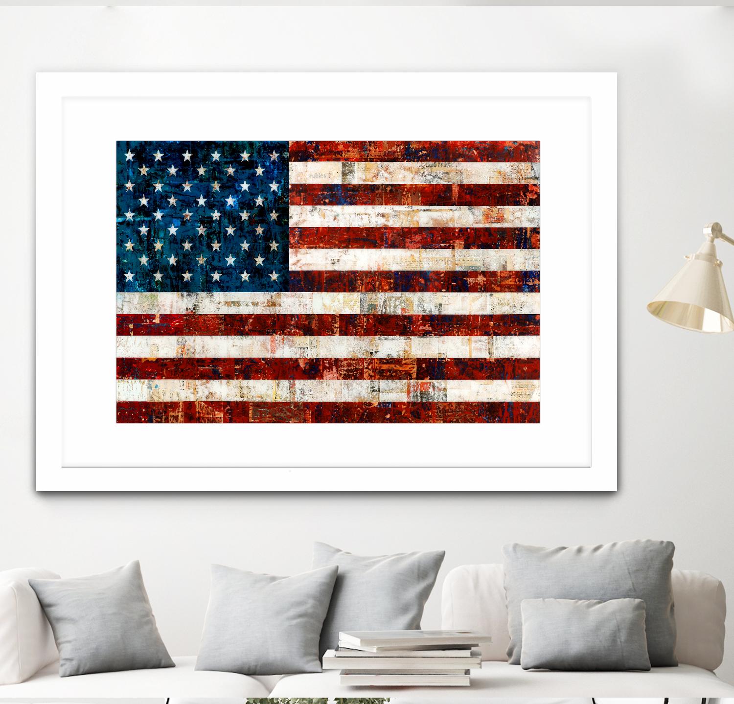 American Flag by Stella Bradley on GIANT ART - red flags