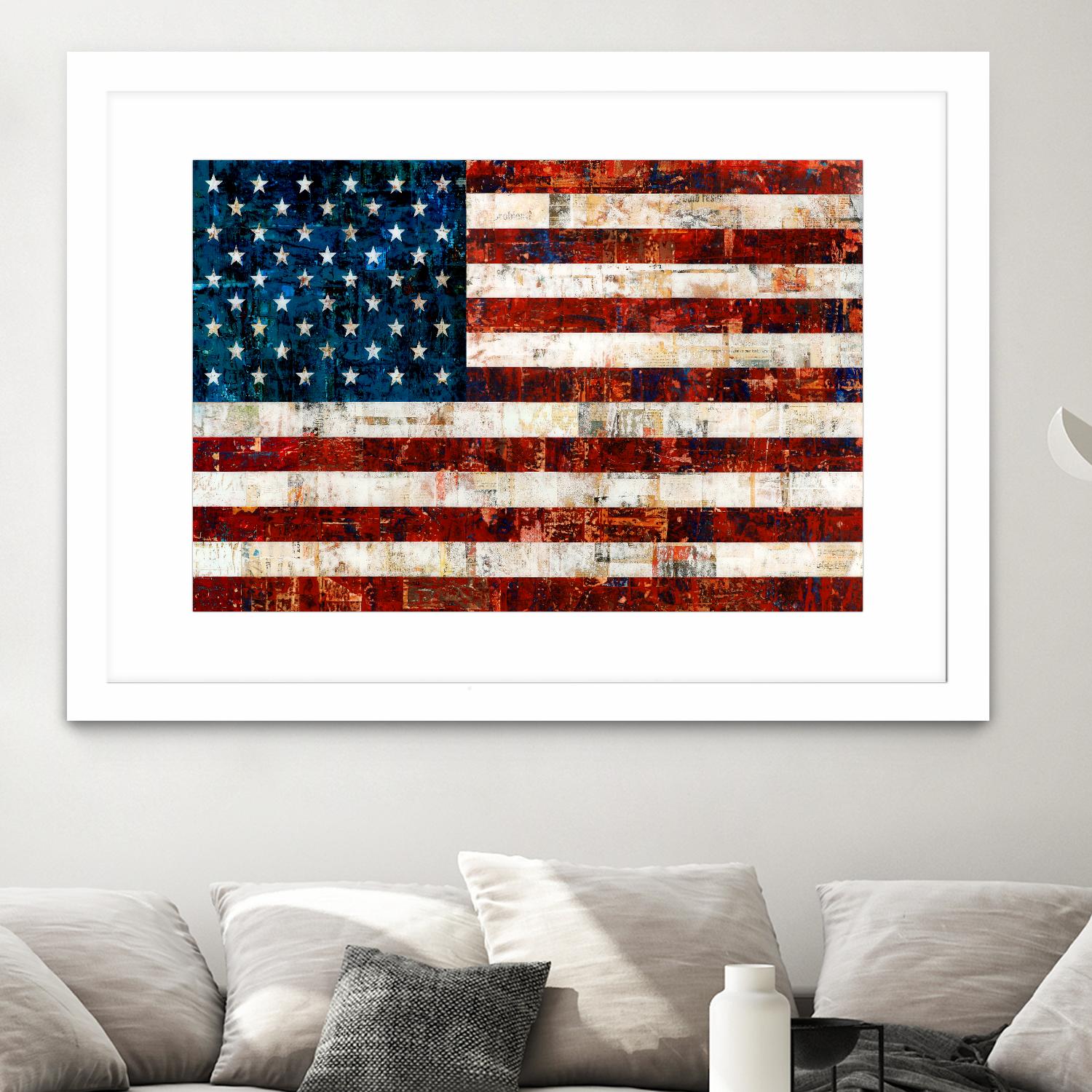 American Flag by Stella Bradley on GIANT ART - red flags