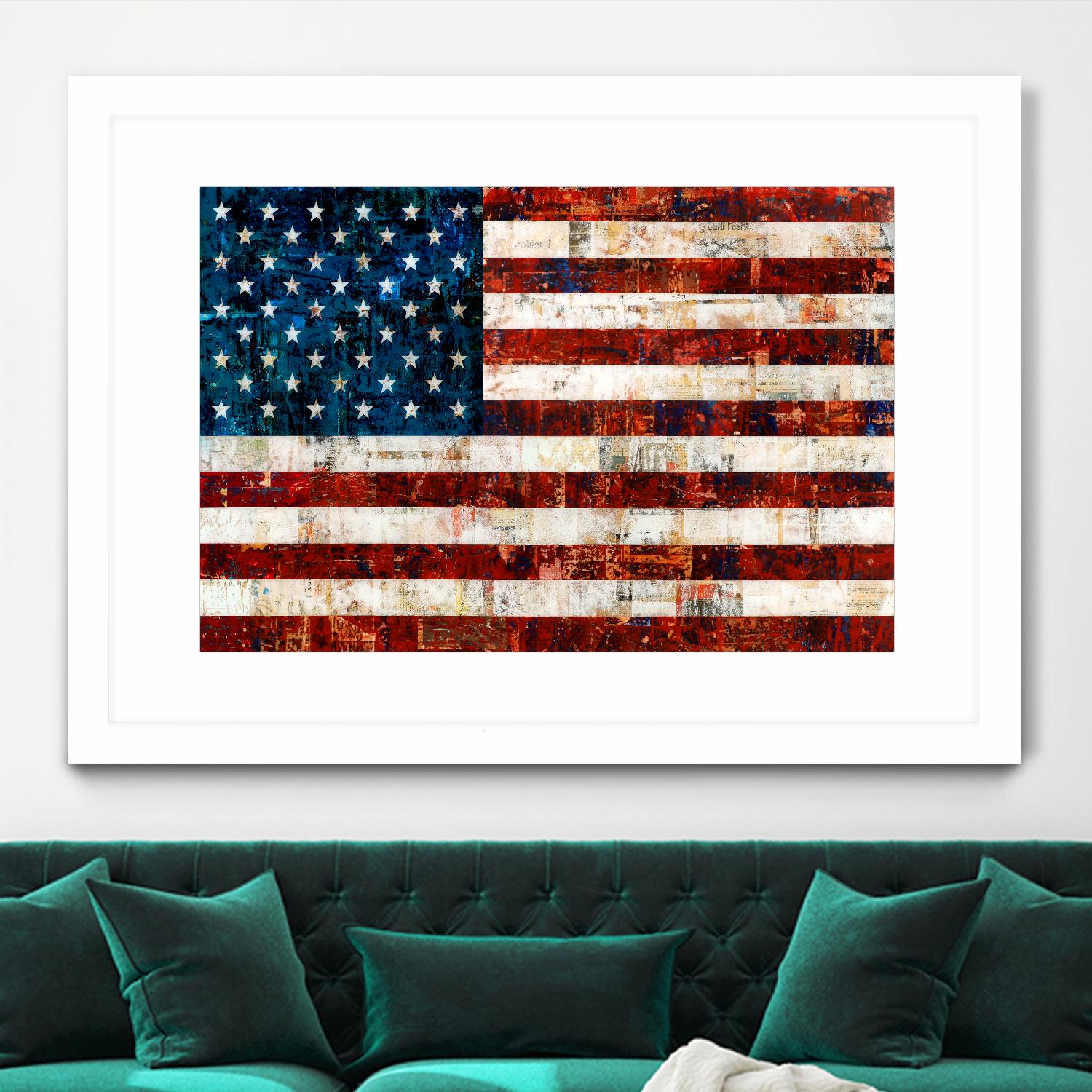 American Flag by Stella Bradley on GIANT ART - red flags