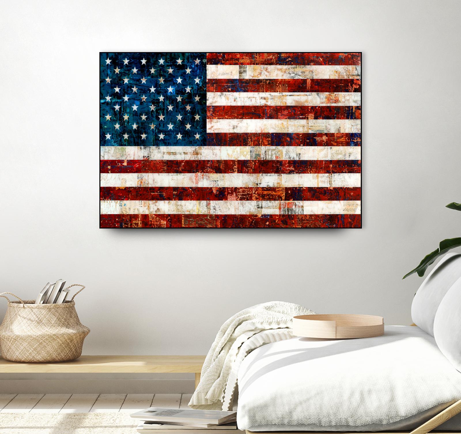 American Flag by Stella Bradley on GIANT ART - red flags