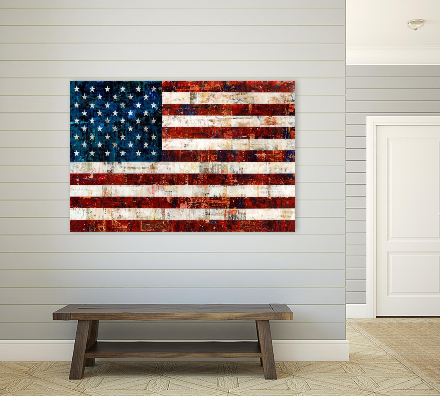 American Flag by Stella Bradley on GIANT ART - red flags