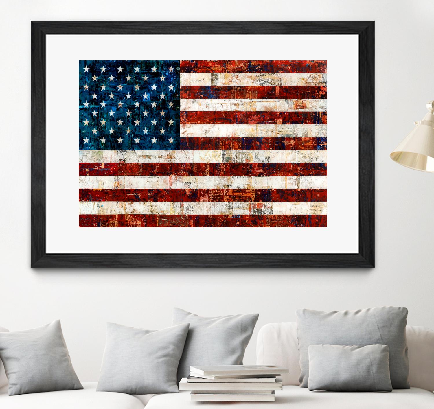 American Flag by Stella Bradley on GIANT ART - red flags