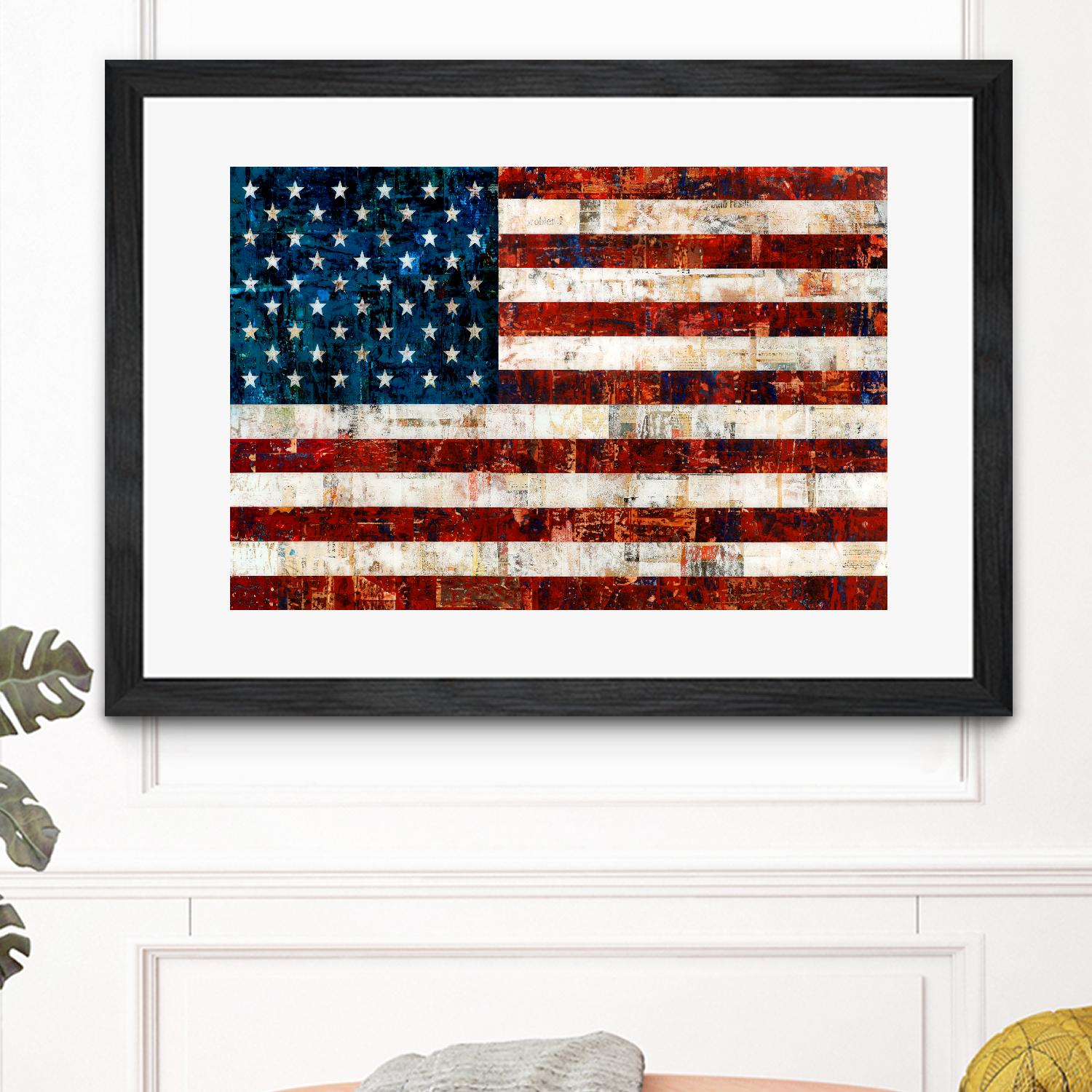 American Flag by Stella Bradley on GIANT ART - red flags