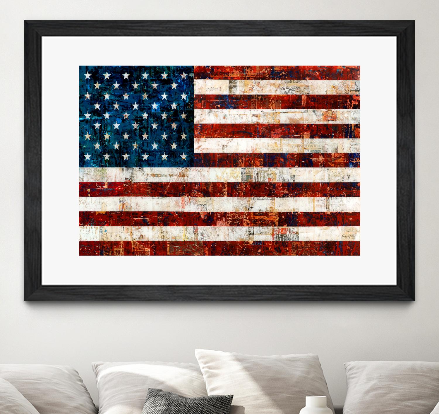 American Flag by Stella Bradley on GIANT ART - red flags