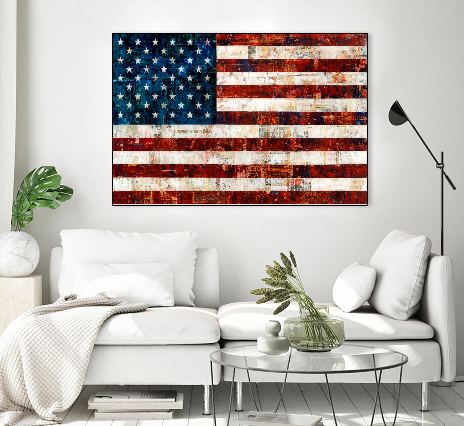 American Flag by Stella Bradley on GIANT ART - red flags