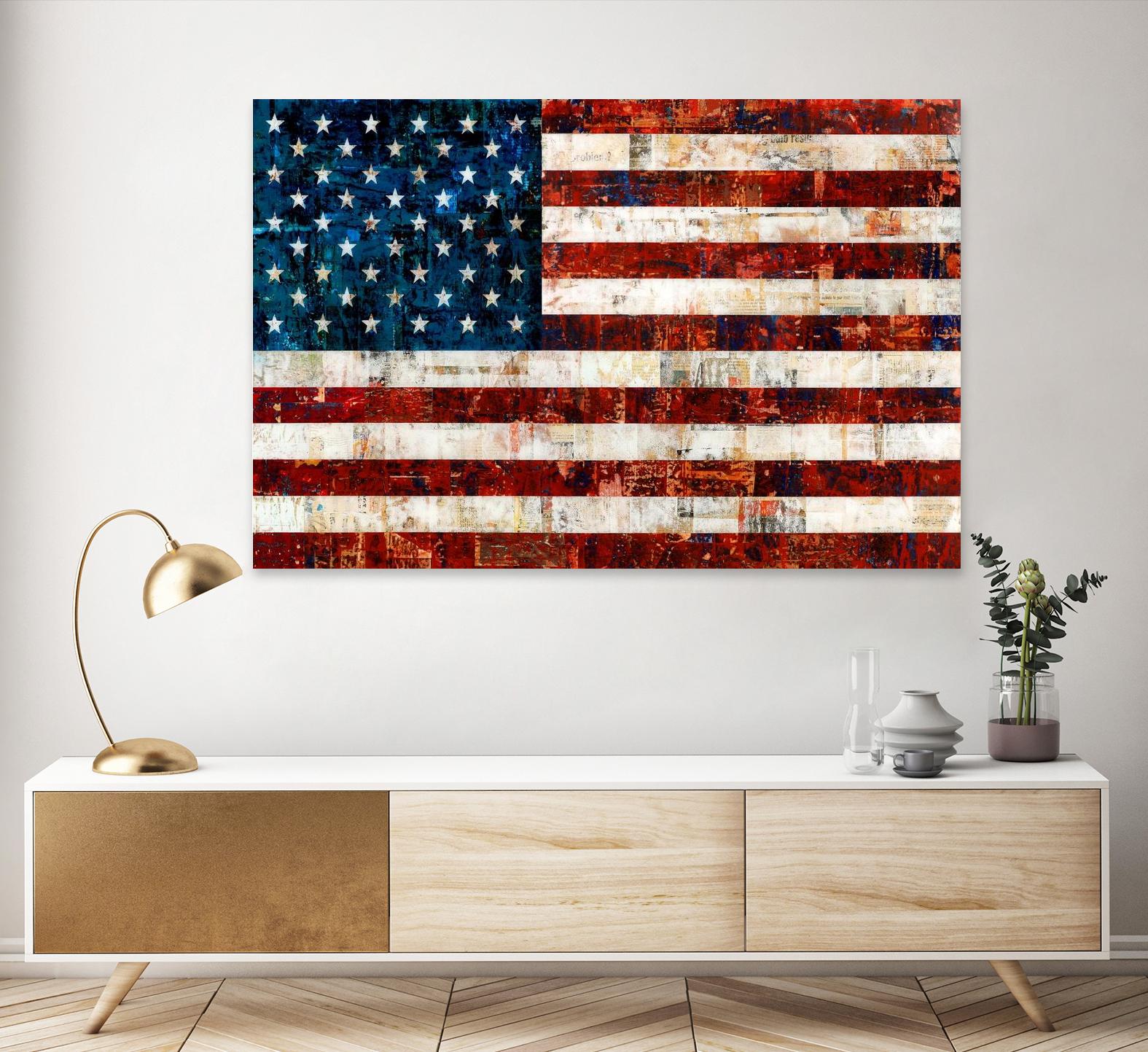 American Flag by Stella Bradley on GIANT ART - red flags