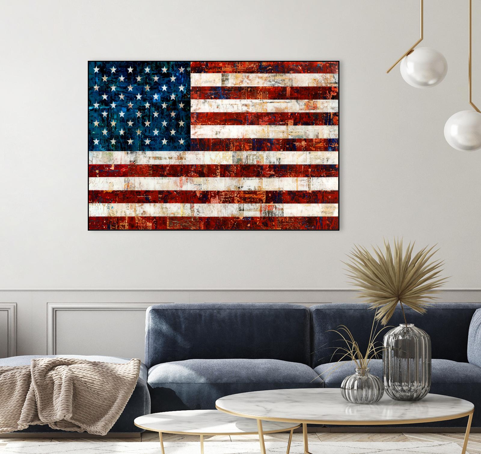 American Flag by Stella Bradley on GIANT ART - red flags