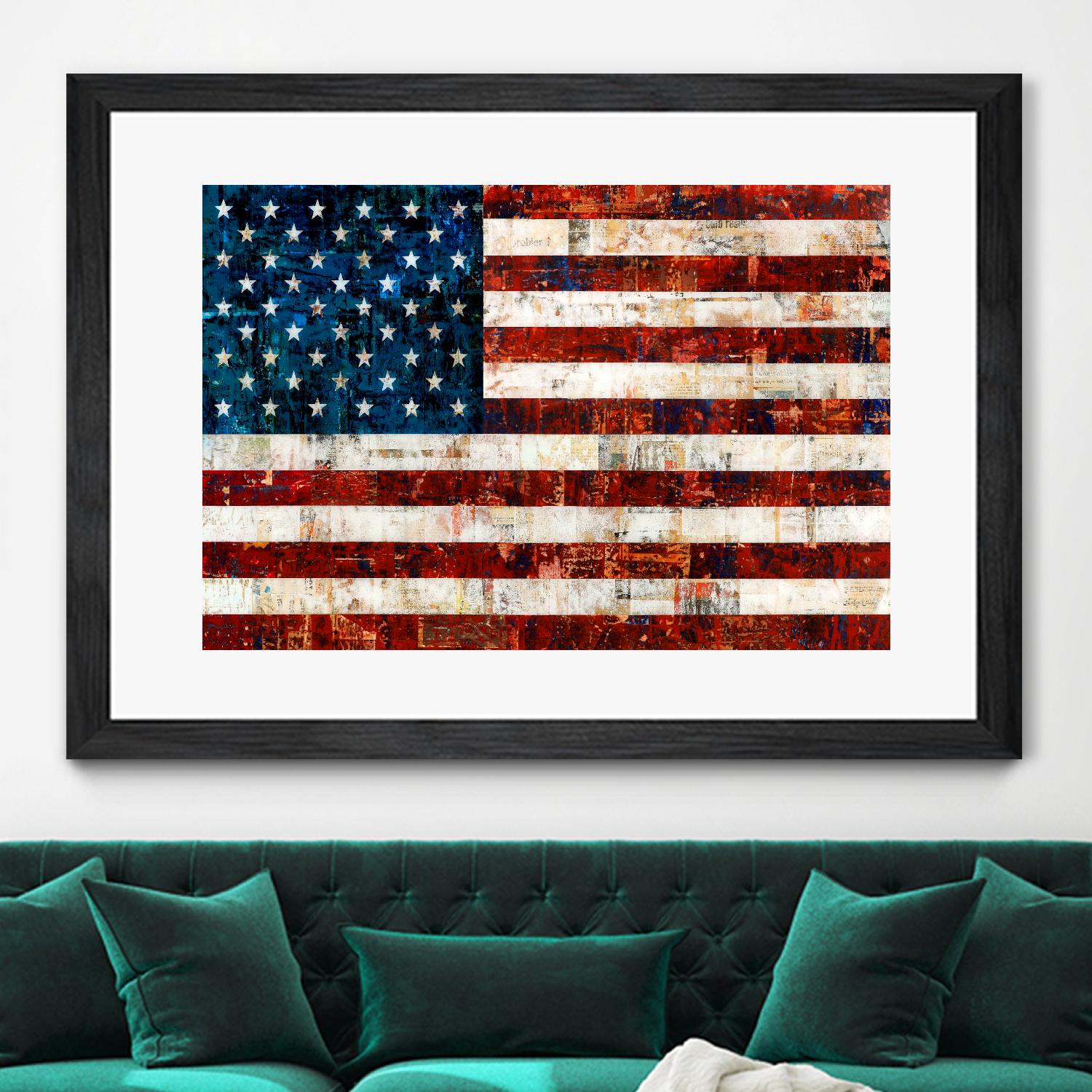 American Flag by Stella Bradley on GIANT ART - red flags