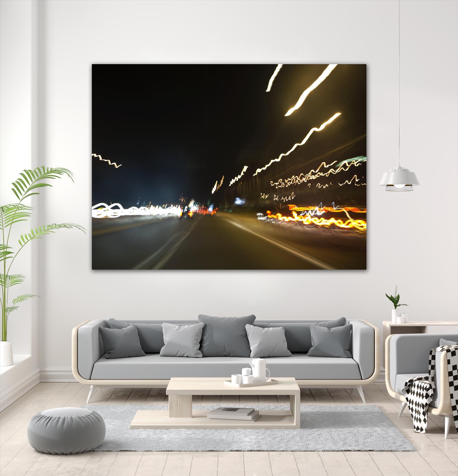 Traffic Abstract 2 by Acer Images on GIANT ART - yellow photo art