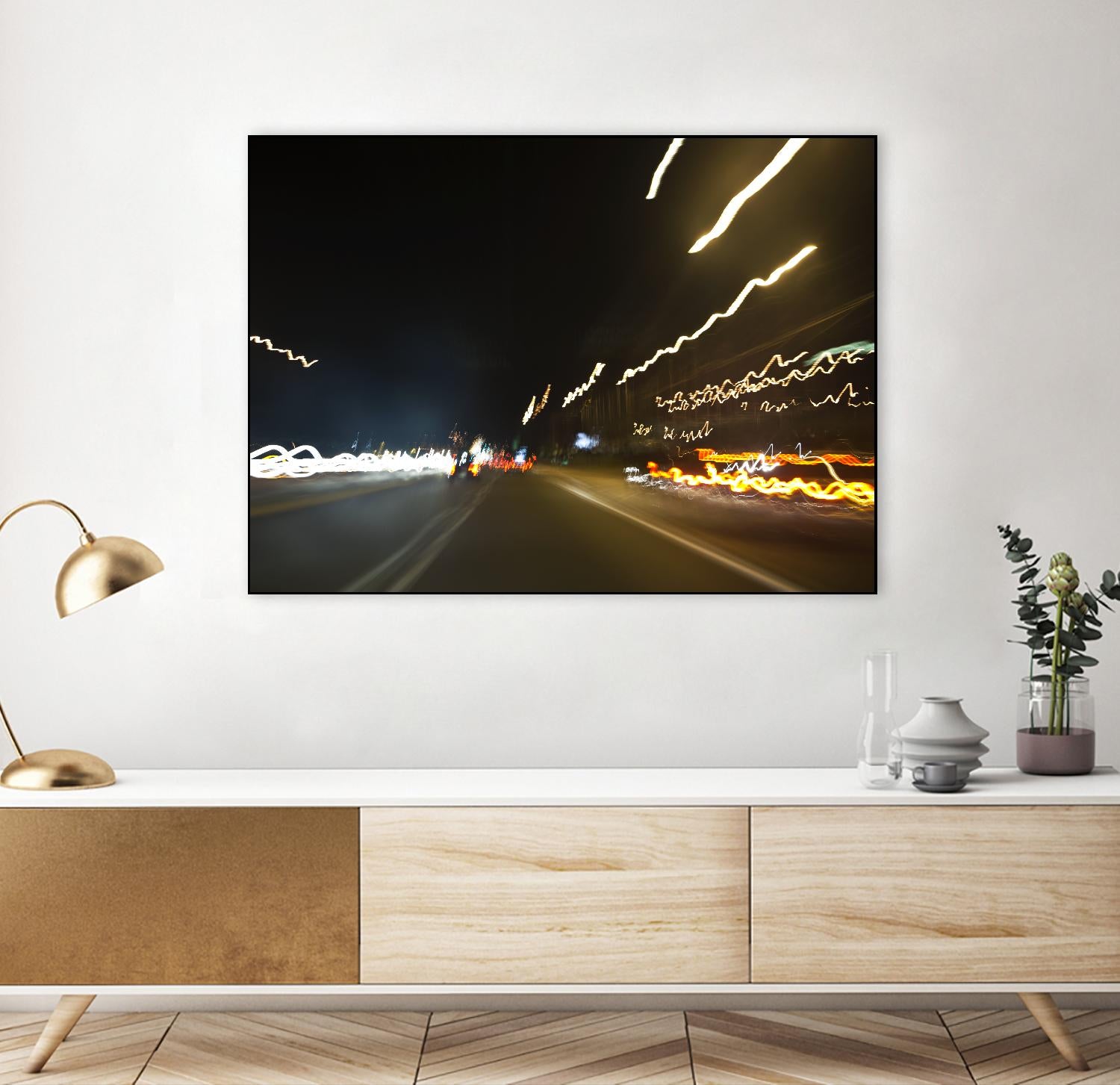 Traffic Abstract 2 by Acer Images on GIANT ART - yellow photo art