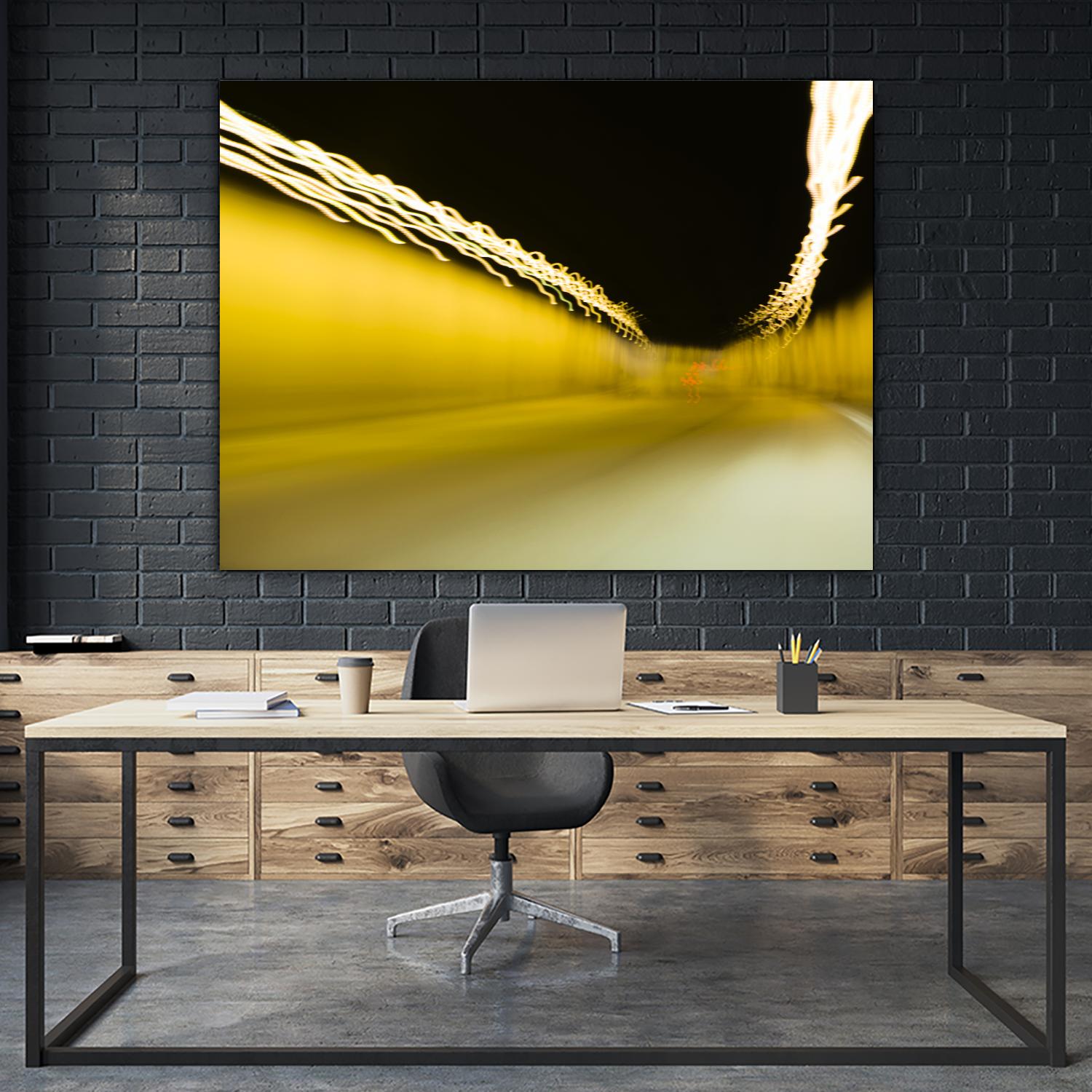 Tunnel Abstract 2 by Acer Images on GIANT ART - yellow photo art