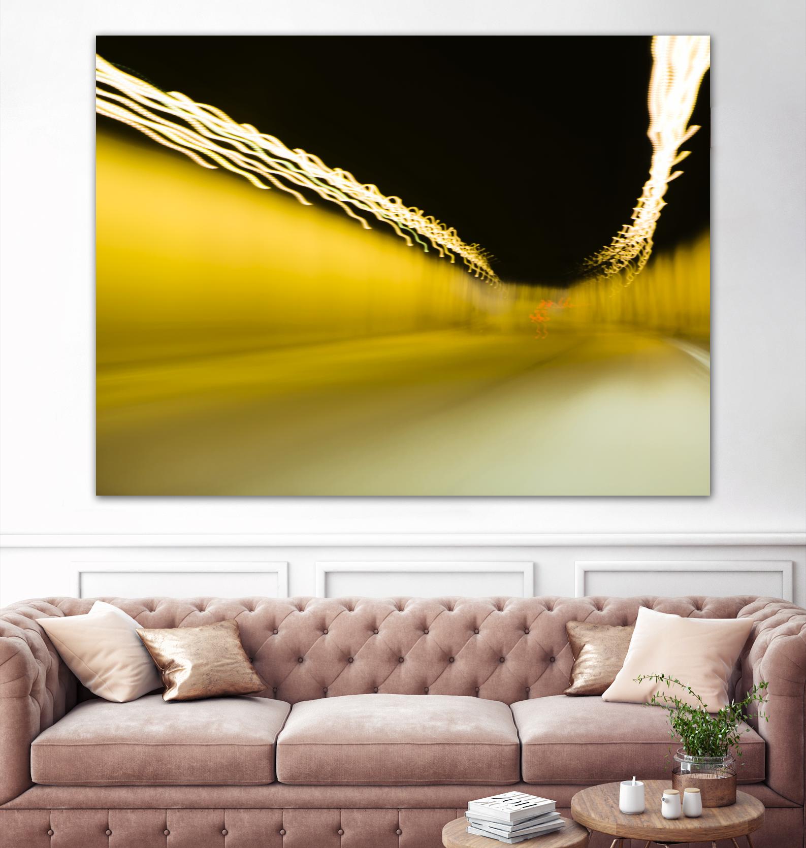 Tunnel Abstract 2 by Acer Images on GIANT ART - yellow photo art