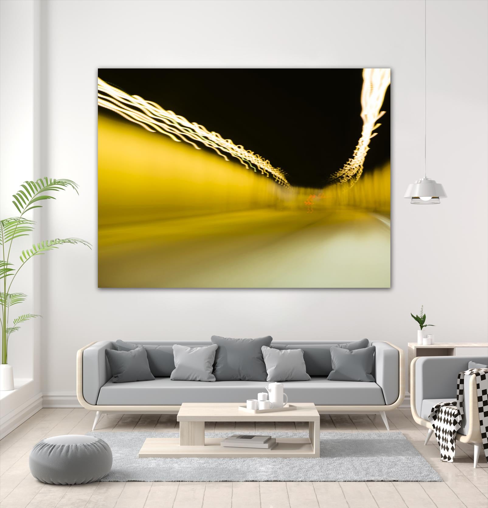 Tunnel Abstract 2 by Acer Images on GIANT ART - yellow photo art