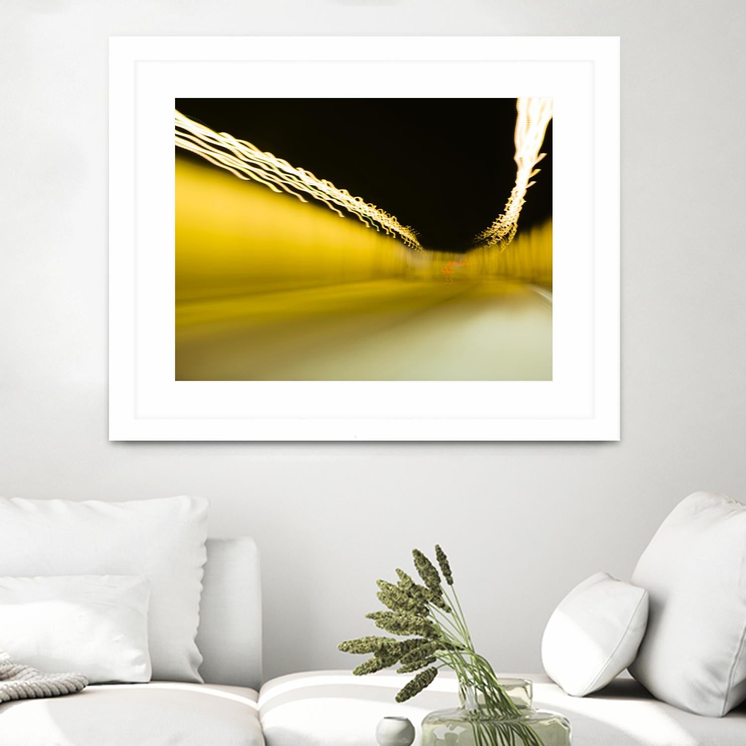 Tunnel Abstract 2 by Acer Images on GIANT ART - yellow photo art