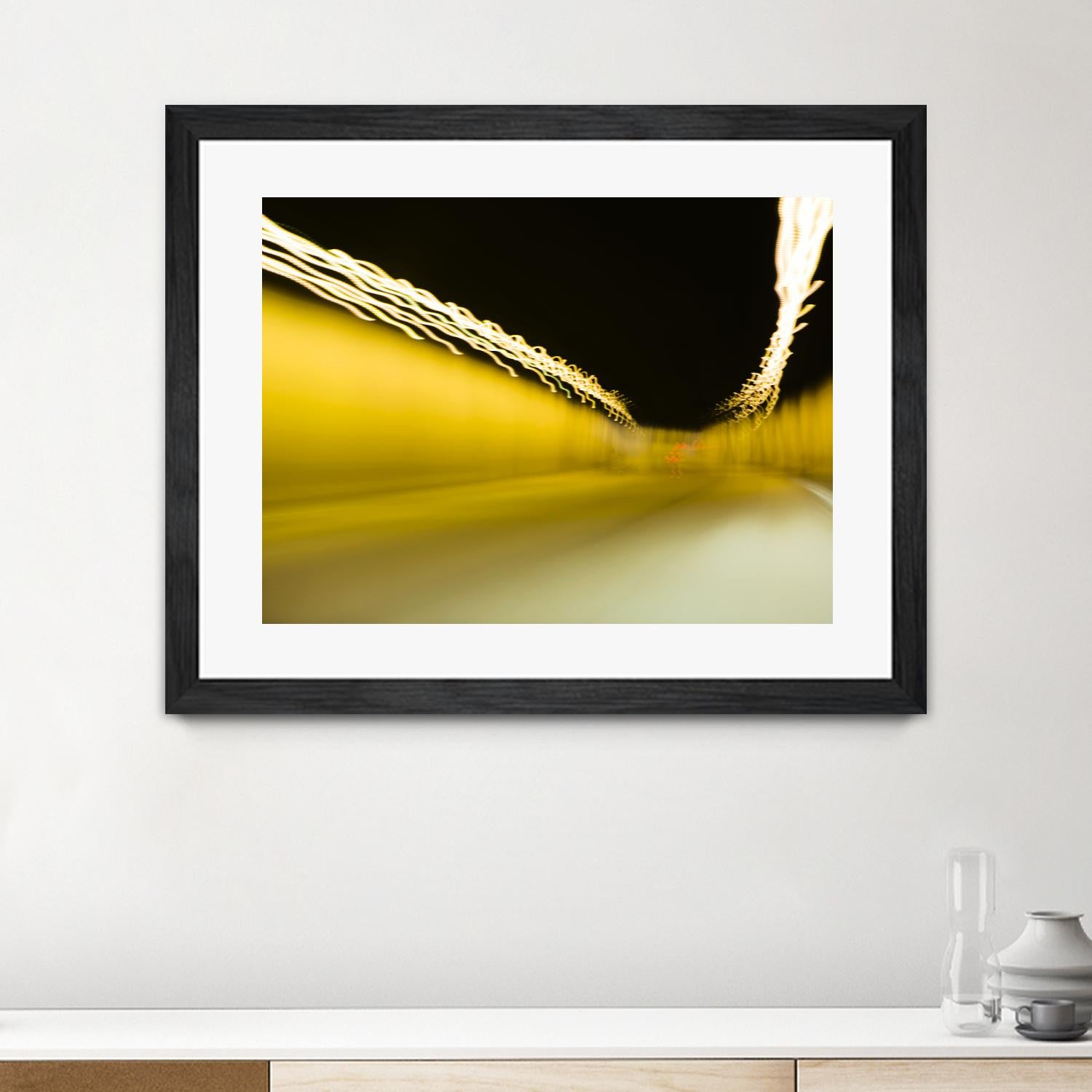 Tunnel Abstract 2 by Acer Images on GIANT ART - yellow photo art