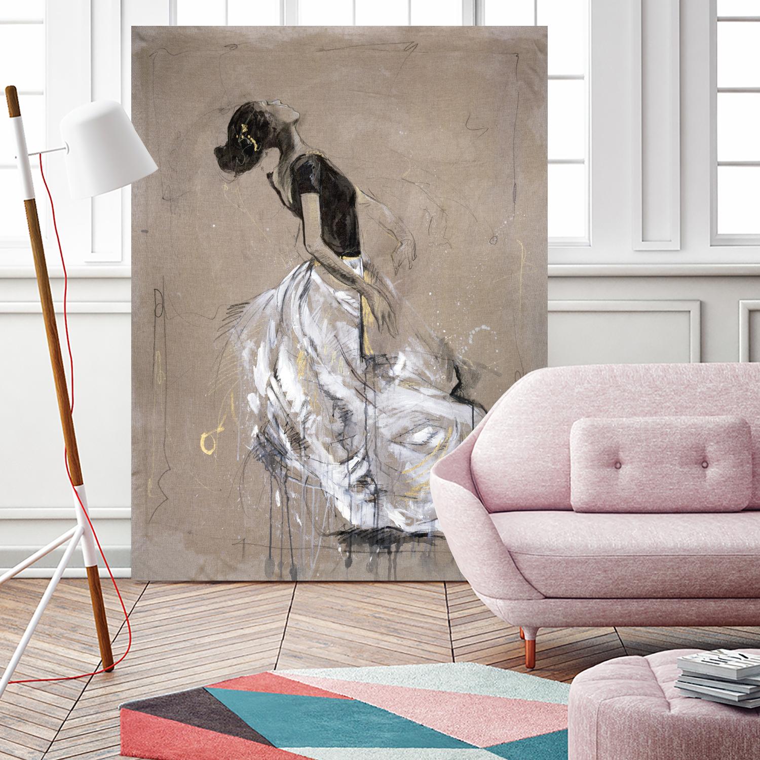 Living the Dream I by Marta Wiley on GIANT ART - white music - dance