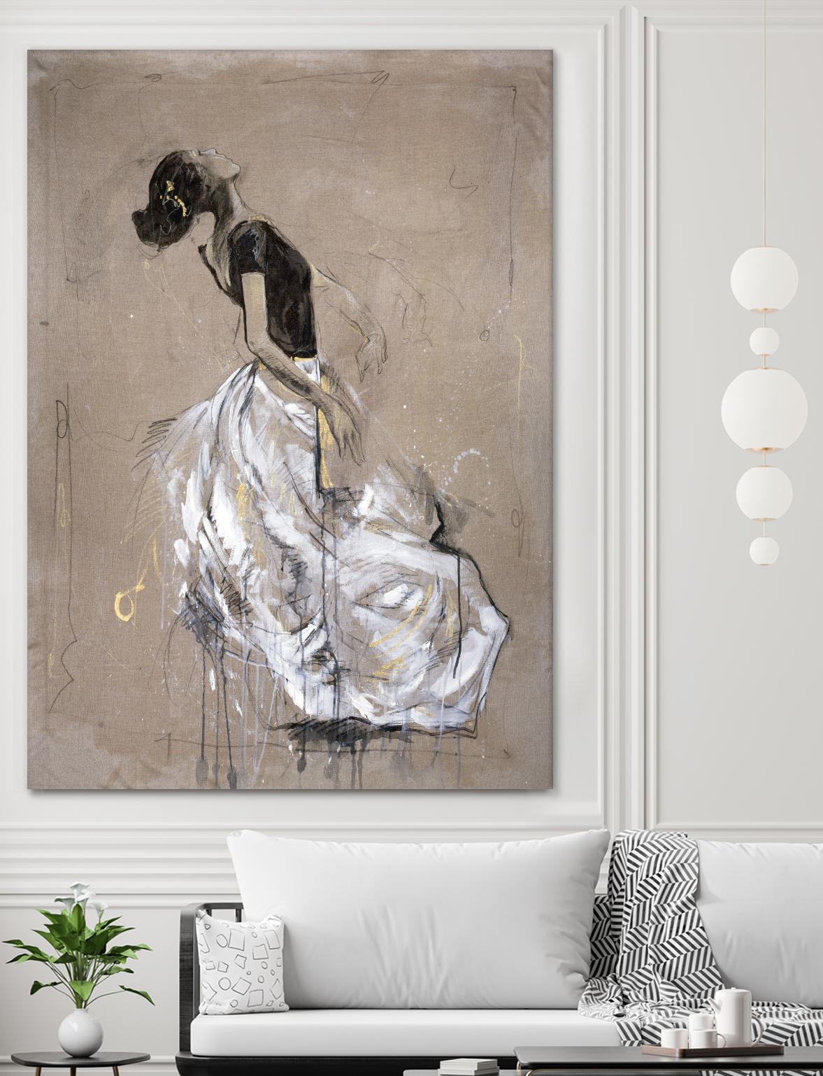 Living the Dream I by Marta Wiley on GIANT ART - white music - dance