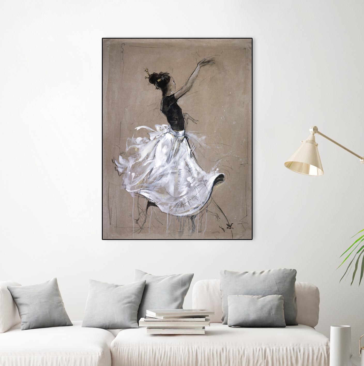 Living the Dream II by Marta Wiley on GIANT ART - white music - dance