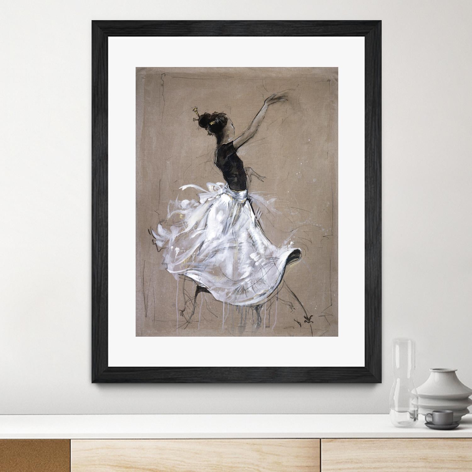 Living the Dream II by Marta Wiley on GIANT ART - white music - dance