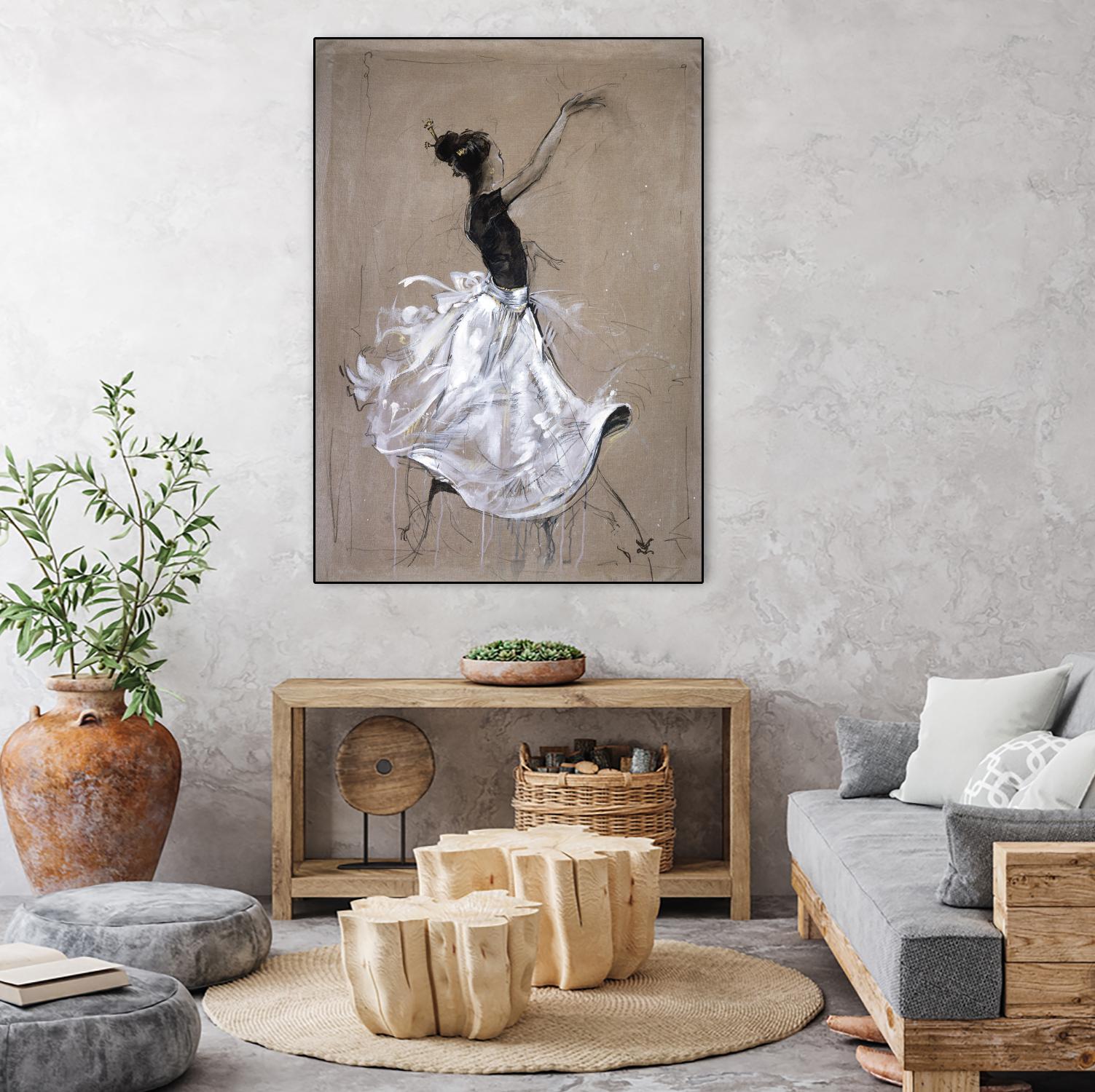 Living the Dream II by Marta Wiley on GIANT ART - white music - dance