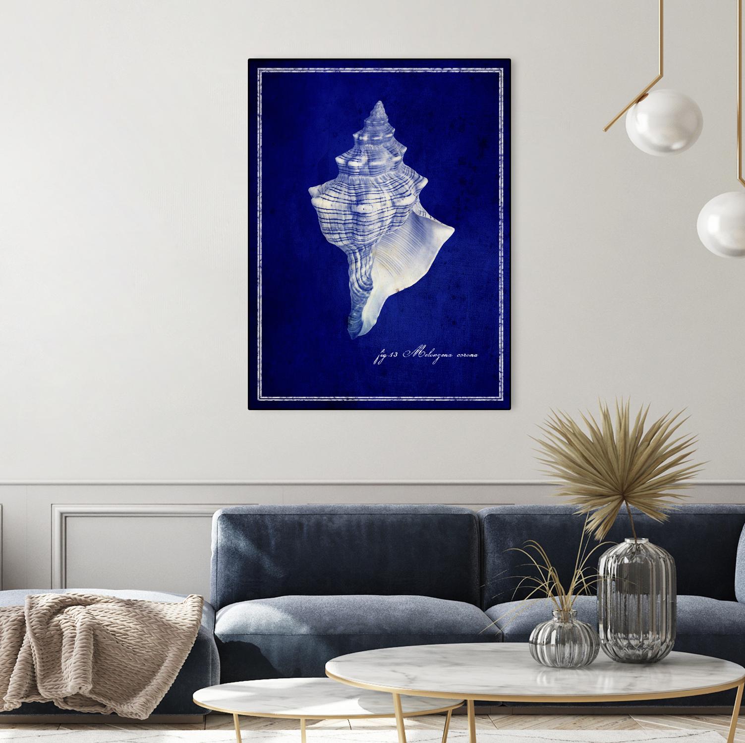 Conch Shell by GI ArtLab on GIANT ART - blue nautical