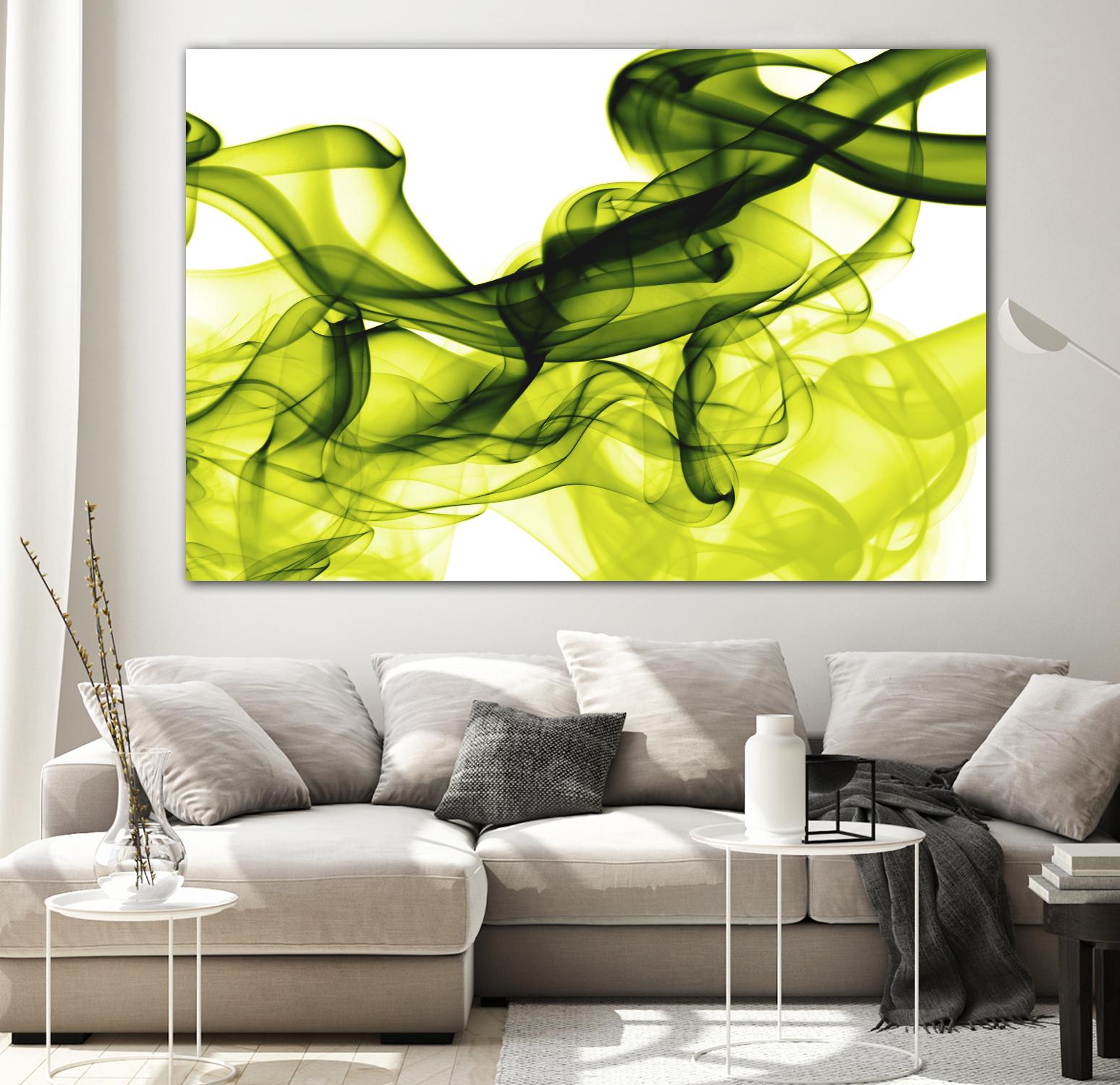 Green Smoke by GI ArtLab on GIANT ART - white abstract