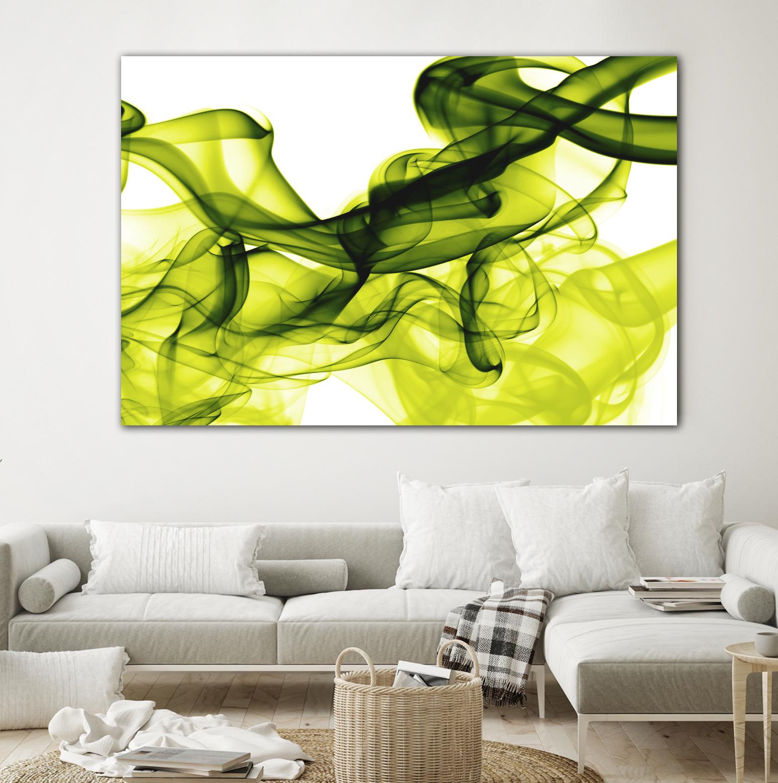 Green Smoke by GI ArtLab on GIANT ART - white abstract