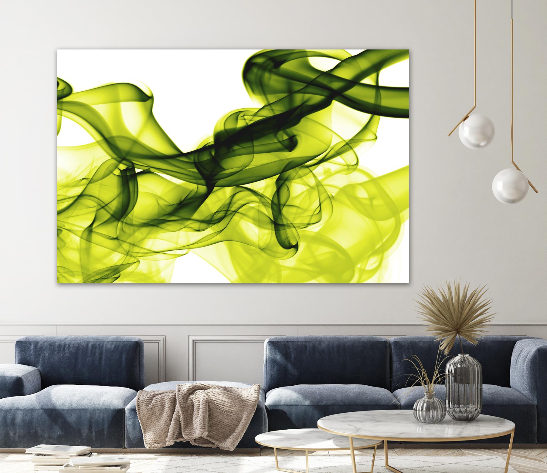 Green Smoke by GI ArtLab on GIANT ART - white abstract