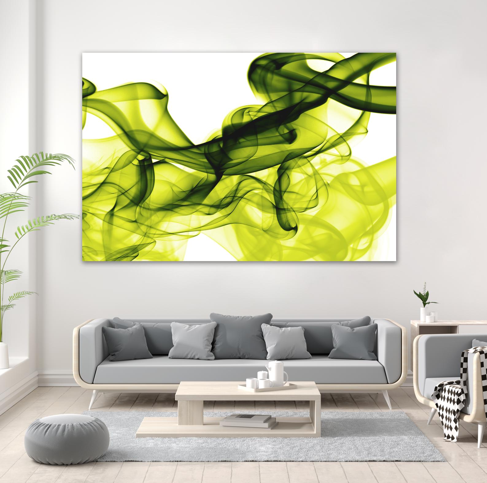 Green Smoke by GI ArtLab on GIANT ART - white abstract