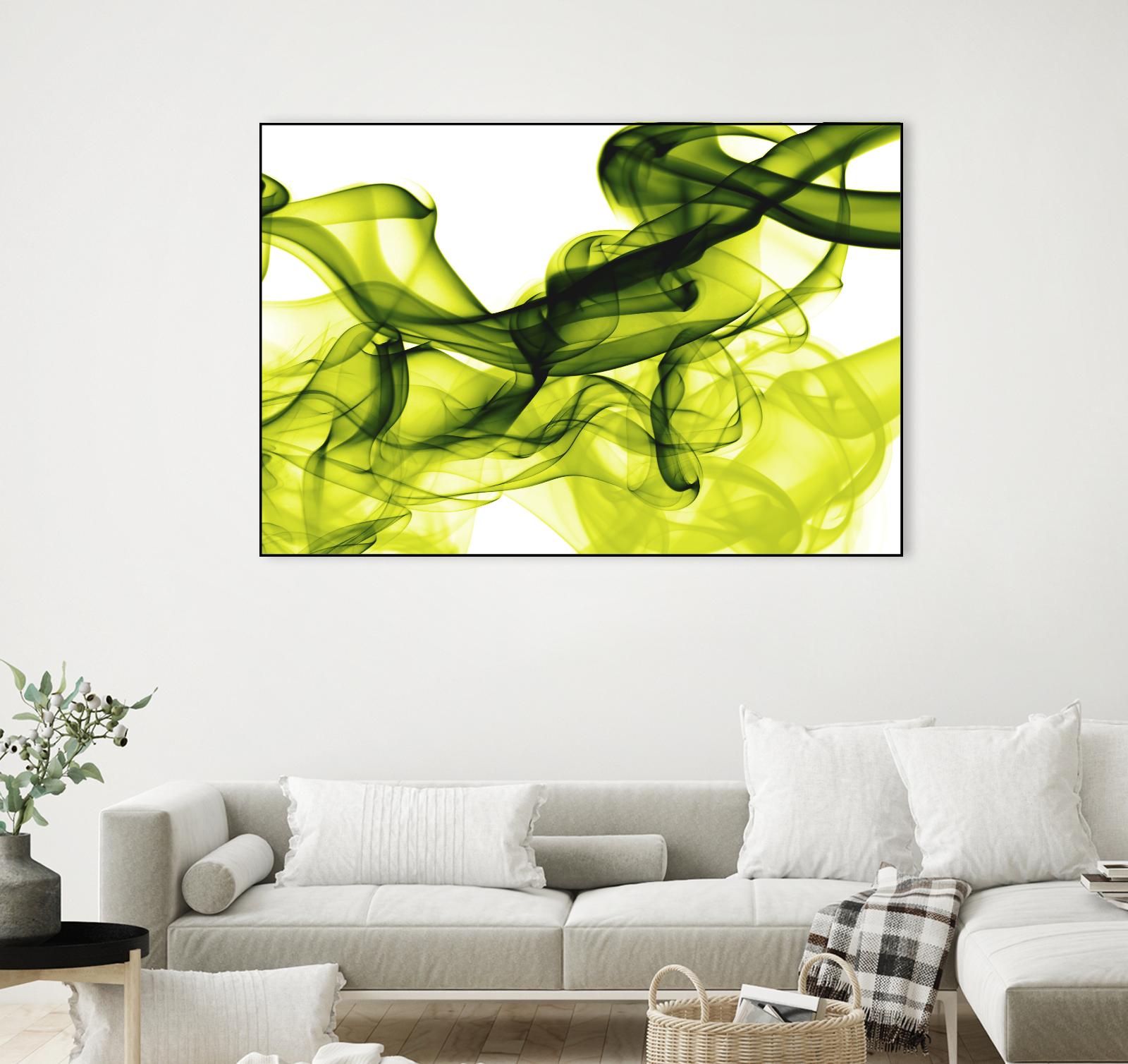 Green Smoke by GI ArtLab on GIANT ART - white abstract