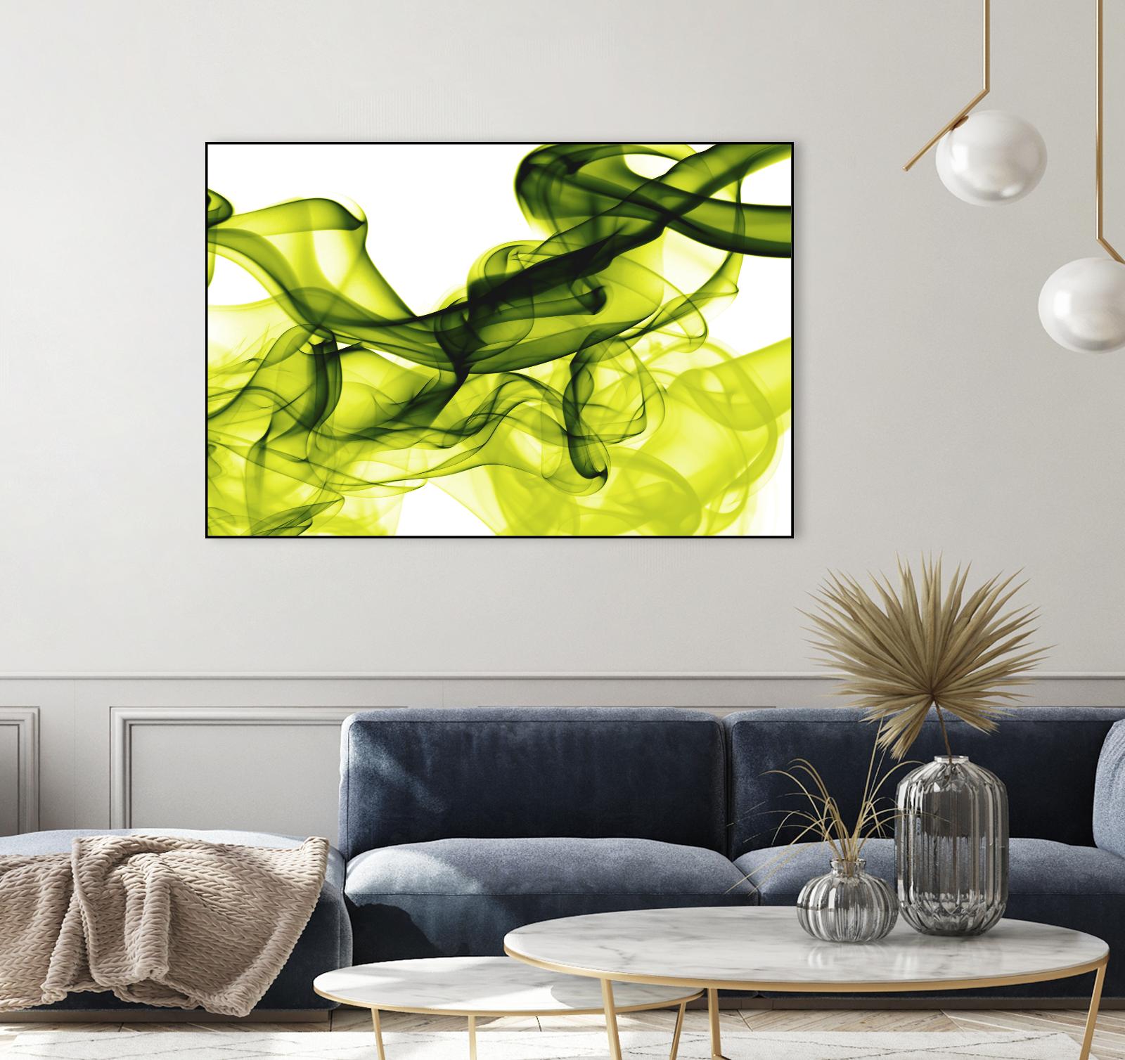 Green Smoke by GI ArtLab on GIANT ART - white abstract