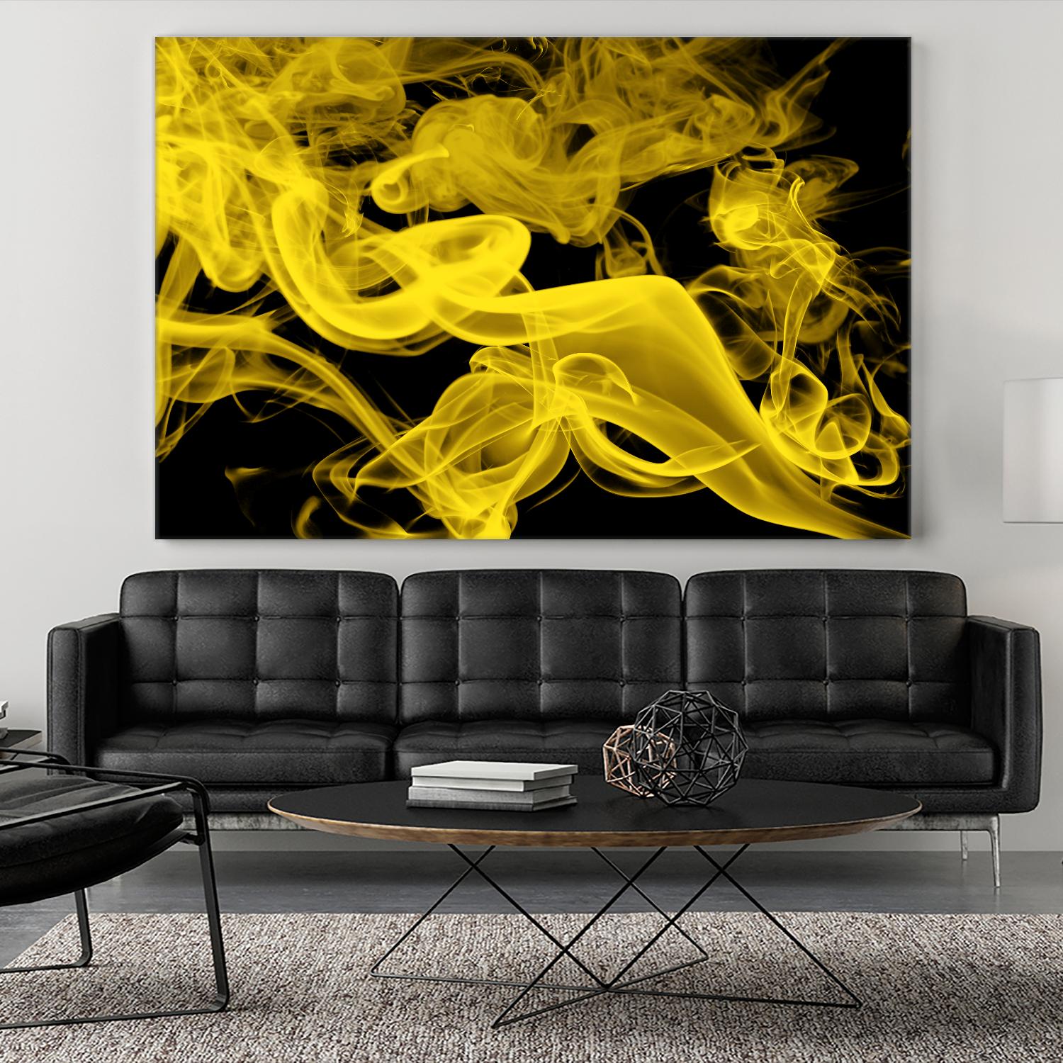 Yellow Smoke by GI ArtLab on GIANT ART - yellow abstract smoke
