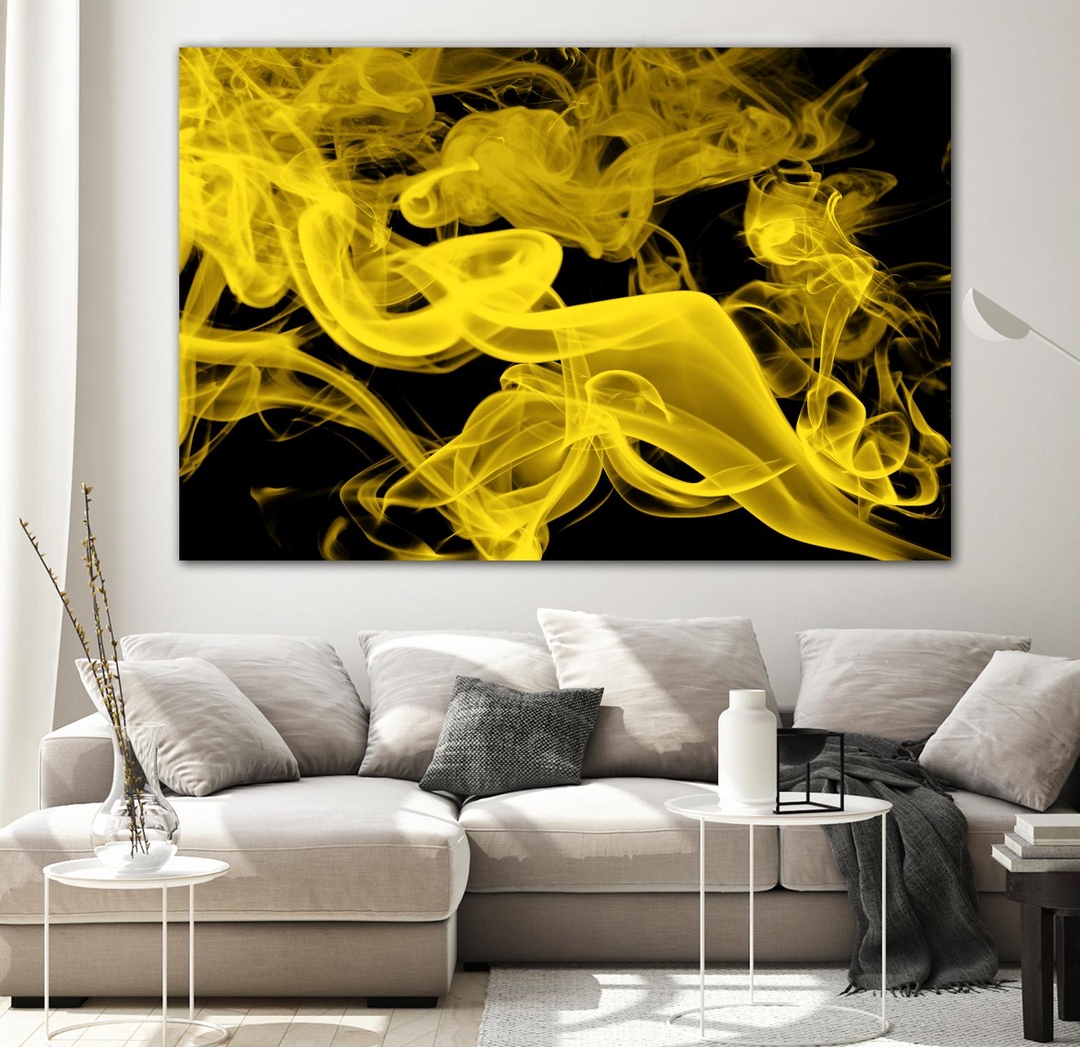 Yellow Smoke by GI ArtLab on GIANT ART - yellow abstract smoke