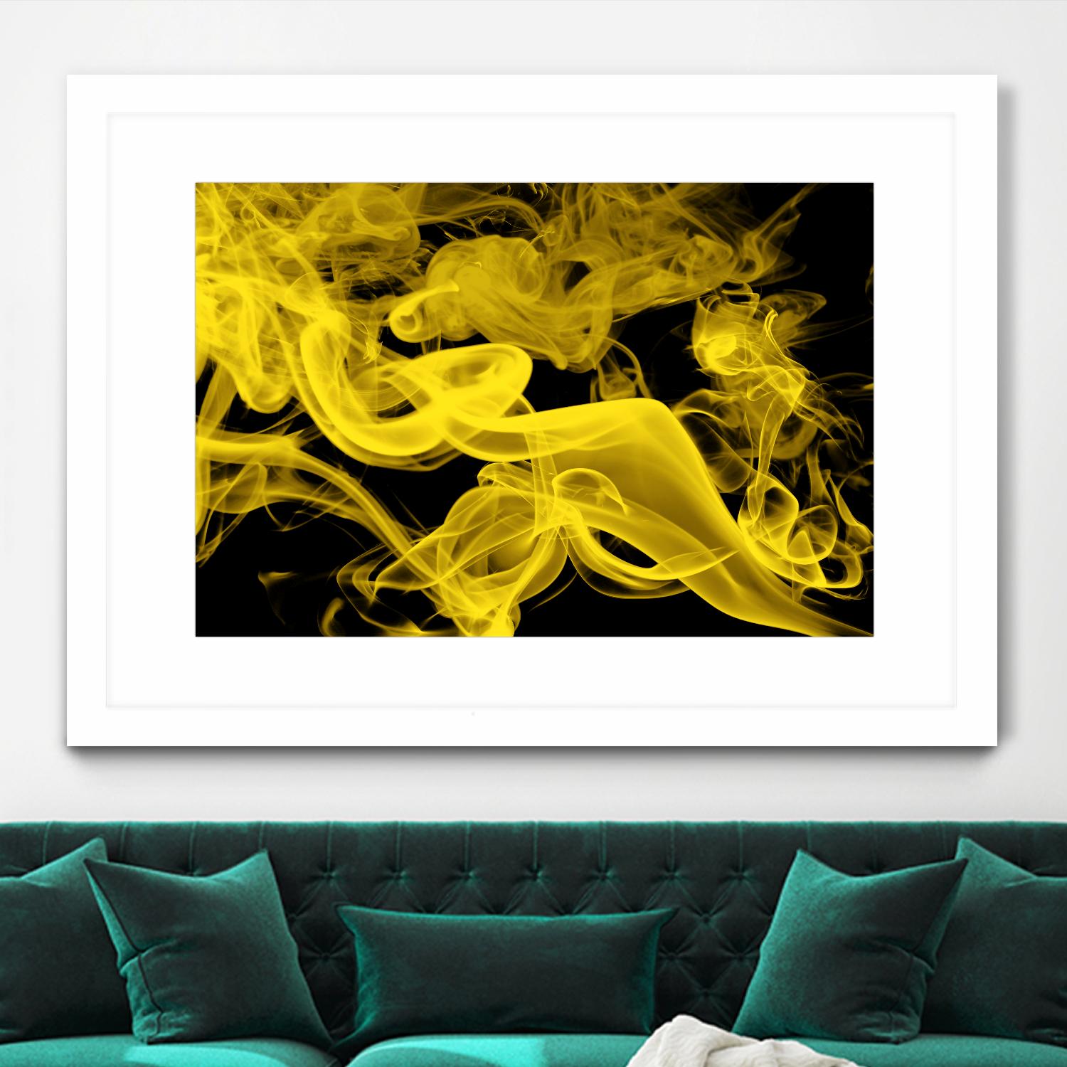 Yellow Smoke by GI ArtLab on GIANT ART - yellow abstract smoke