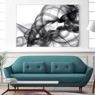 White Smoke Abstract by GI ArtLab on GIANT ART - black abstract
