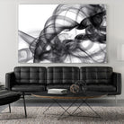 White Smoke Abstract by GI ArtLab on GIANT ART - black abstract
