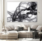 White Smoke Abstract by GI ArtLab on GIANT ART - black abstract