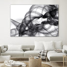 White Smoke Abstract by GI ArtLab on GIANT ART - black abstract